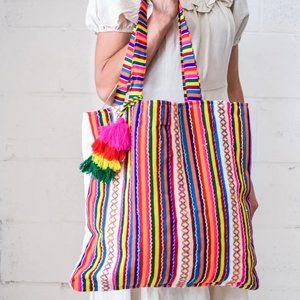 Aztec Boho Beaded Tote Bag